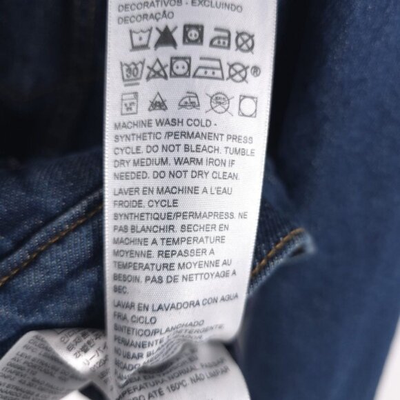 LEVI’S Ex-boyfriend‎ Trucker Denim Jacket Faux Fur Collar Quilted Lining SMALL - Picture 13 of 16